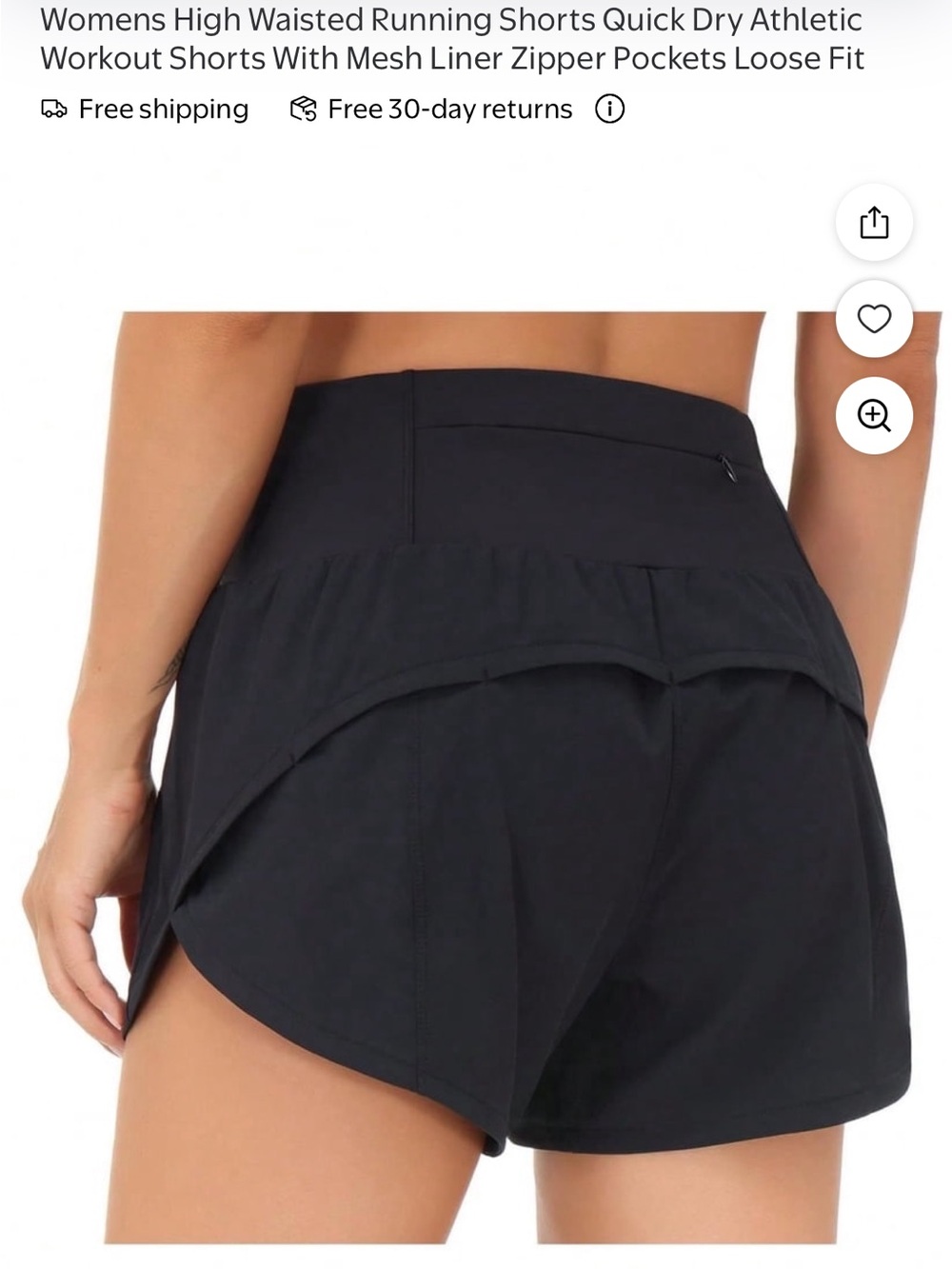 Avia Black High-Waist Athletic Skort-Style Shorts